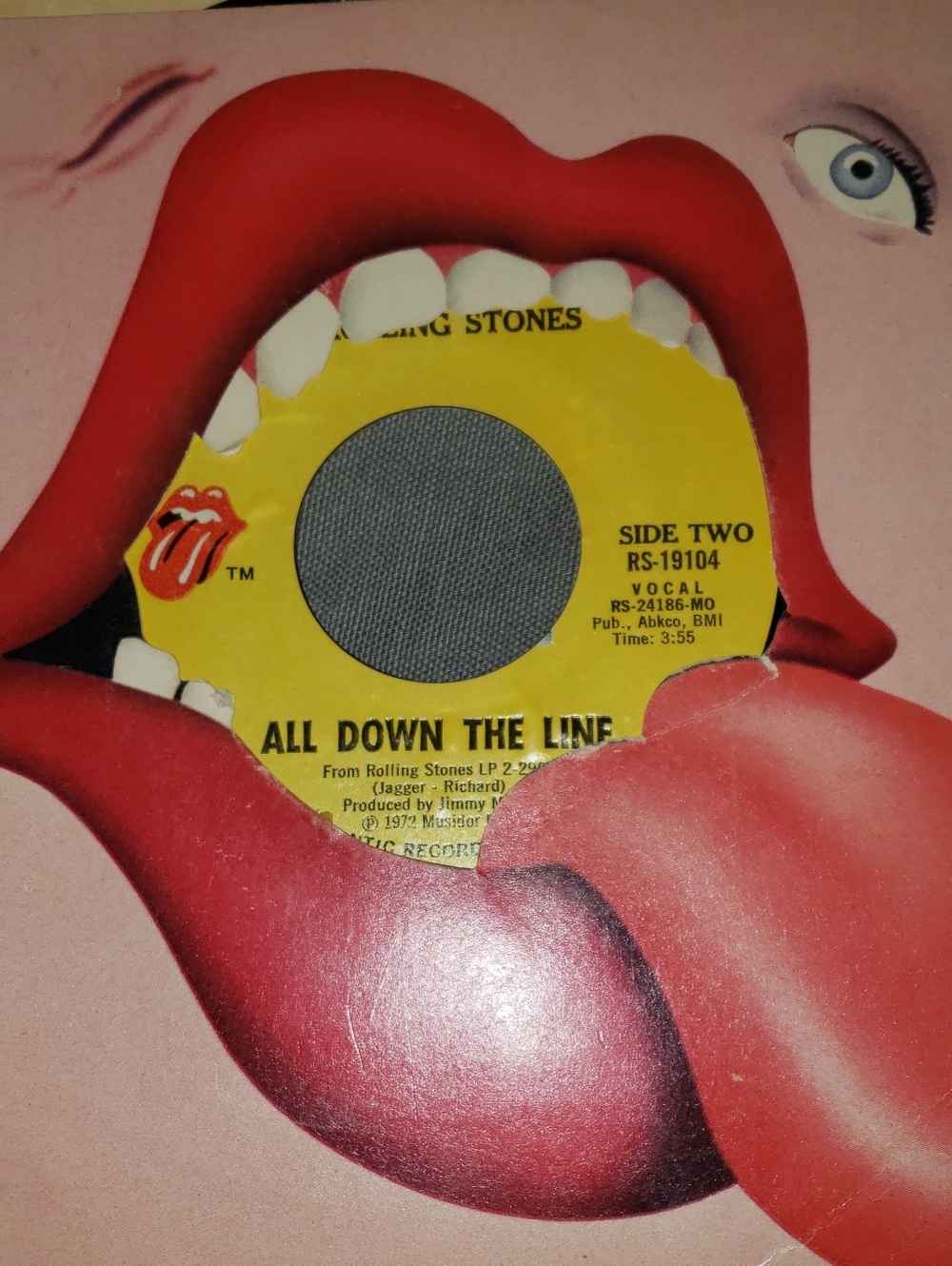 Rolling Stones 'All Down The Line' /'Happy' 45RPM
